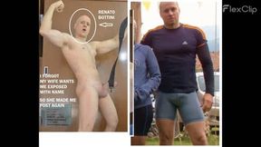 proud exhibitionist RENATO BOTTINI on total public exhibition