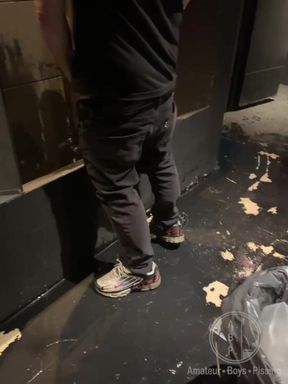 Boy Enters the Clubs Toilets and Catch a Guy Ready to Pee