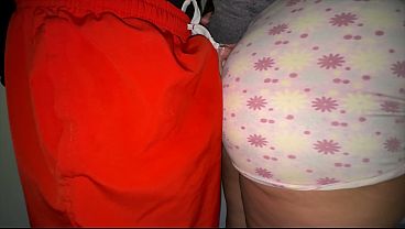 Big-ass woman touches stranger's big cock in public