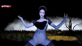 Curvy Queen in a Pixel Throne- 3D Animation Hentai