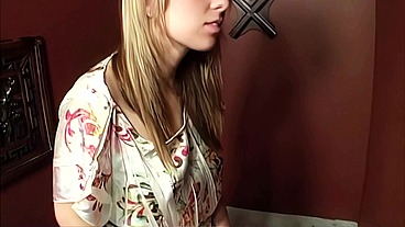 Alyssa Hall Sucks Will Steiger Gloryhole Cock Hard