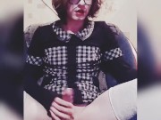 Crossdresser Hattabi4ik Fapping Sweet Dick And Gold Rain (Self Pissing) Femboy Fetish