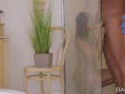 Babes - Jenifer Jane fucks stanger in the bathroom after steamy shower