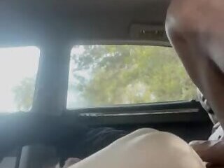 Piping his pretty lil pussy in the backseat