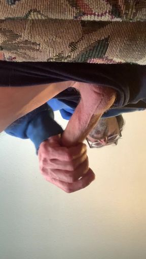 Cum on camera lens from jacking off to bareback video