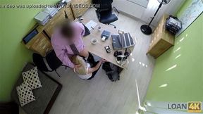 LOAN4K Sweetheart gives nasty loan officer a sissy for drilling