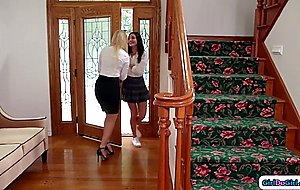 Teen student masturbates on teacher licking blindfolded wife