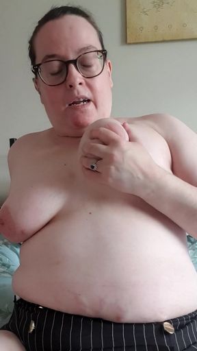 Naughty Secretary playing with pussy   Clip 1