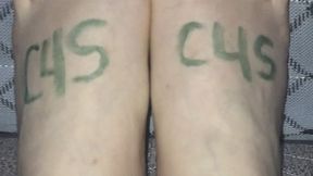 MARKER FEET ON SIDE OF MATTRESS