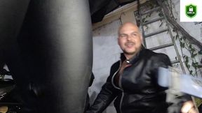 Incredible pound time on the ladder, with a immense facial cumshot jism