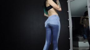 Wetting Jeans While Smoking