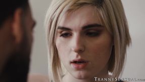 TS Ella Hollywood seduces her ex stepdad Ricky Larkin with tight hole