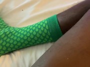 master bully cock ! Spit on my cock while I wear green socks