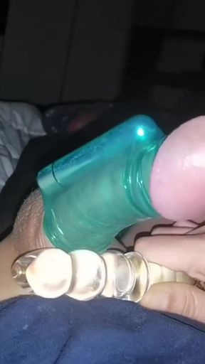 Powerful moment from &quot;Helping My Cock Cum With Vibrator And Condom - Hot Moaning Guy&quot;