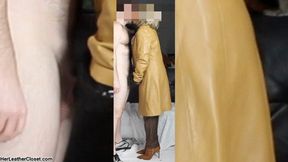 Butterscotch and Brown Leather Ass Fingering