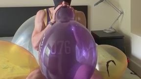 Blow to pop 2 soft belbal balloons united print - looner btp in wrestling singlet