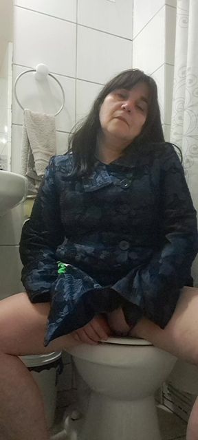 MILF Is Naked Under Her Coat, Ready to Go Out