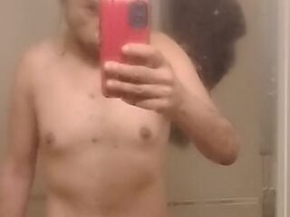 Bare chap in advance of shower ????