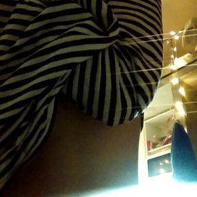 Evening homemade beautiful masturbation with a gentle orgasm