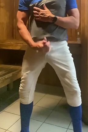 Jockdad87 Edges in the Sauna Blue Baseballgear