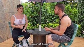 Busty blonde student Tatiana Alvarez fucks fitness trainer Brian Evansx