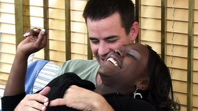 Cute Black Teen With Perfect AssFucksWithOldGuy'sBigCock,CumCovered