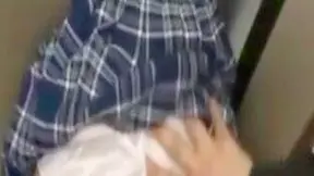 Elevator Encounter - Creepy Stalker Seduces Japanese Teen