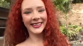 Redhead Audrey Hollander's amateur sex session with a hung stud
