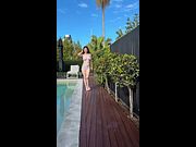 Brunette Jade Blair Bounces Natural Big Boobs in Bikini