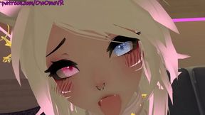 Shy 3D Hentai Catgirl Shows Off Her Ass While Masturbating in VRChat