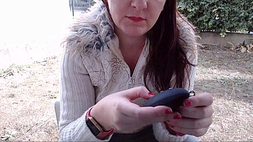 Dirty diaper in the garden