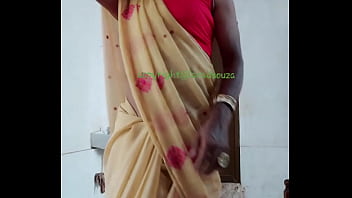 Indian crossdresser Lara D&#039_Souza sexy video in saree part 1