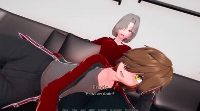 Femboy stepsister thighs rub me raw in twisted hentai game