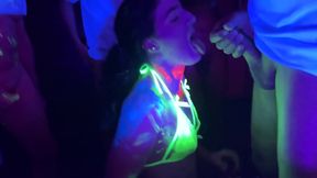 Full Video - Glow Party! Bukkake Gangbang for Cum-hungry Slut - Cliff Media Productions