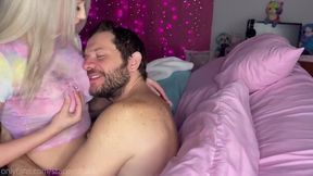 She Wants Him Sucking Her Big Tits raw blonde edge goon