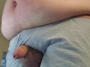 Dribbling Pre-Cum, Gushing Jizz From My Cock