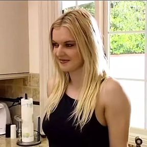 Hot Blonde Beauty with Big Melons Barbara Summer Is Not Against if Her Shagger Splits Her Buns on the Kitchen