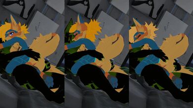 Furry lesbians grind on each other