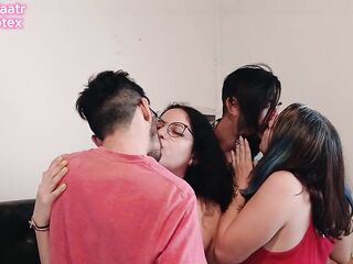 Swinger Foursome 2 cousins share their boyfriends Feat nenamalaatr babyluna939 bigkamotex Part 2