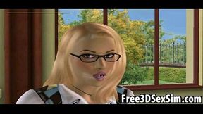 Ebony Babe Gets Her Tight Pussy Licked Hotly In Steamy 3D Hentai Action