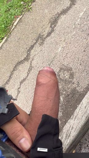 Compilation of me taking long naughty piss in public park
