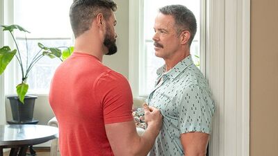 Kyle Steele seduces Reece Scott in friends apartment