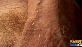 Hot straight guy releases his gorgeous cock for a jack off