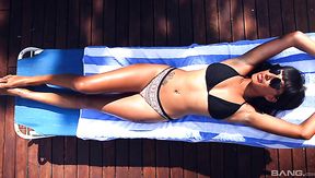 Busty Kali Sudhra enjoyed a young cock by the pool