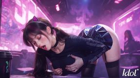 japanese idol slut bouncing while getting creampied by manager after concert.[ai]