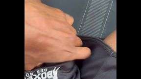 wanking my dick in my car in public