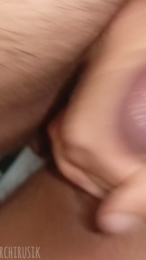 Young slut in cum ! Sissy loves daddy 's cum !   Clip 2