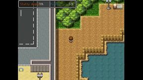 Hentai game Cute college girl likes to undress in public and fuck homeless people