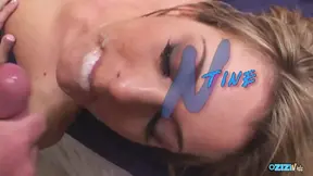Guy finally gives his big cock to Joey Valentine for a messy facial