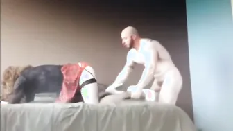 Amateur Crossdresser Takes Bareback Anal from Straight Guy